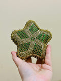 Star green luxe clutch kundan
