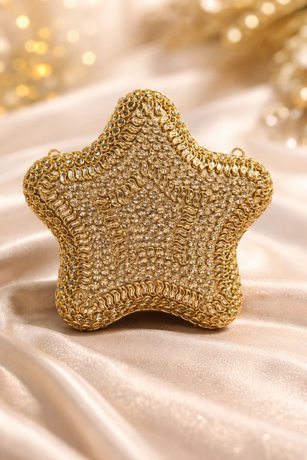 Star-Shaped Kundan Clutch
