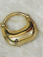 Mini Acrylic Moon Clutch-Golden