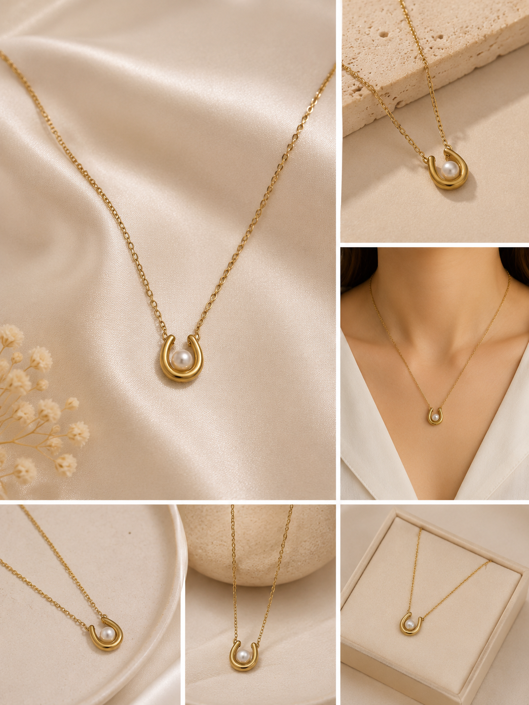 Golden Aura Pearl Necklace