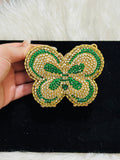 Glam Bloom butterfly Clutch( with pearl chain)