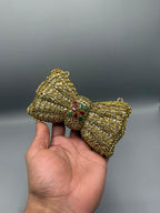 Bow-Shaped Kundan Clutch