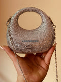Luxe Rhinestone SILVER GLAM CLUTCH