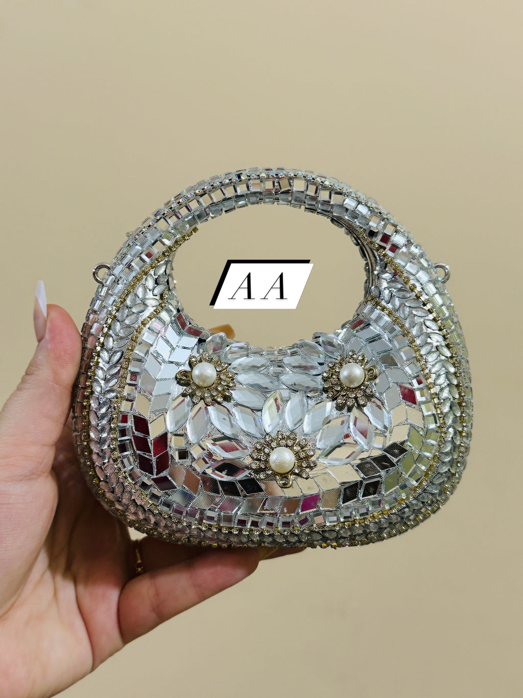 SILVER LUXE FANCY PURSE