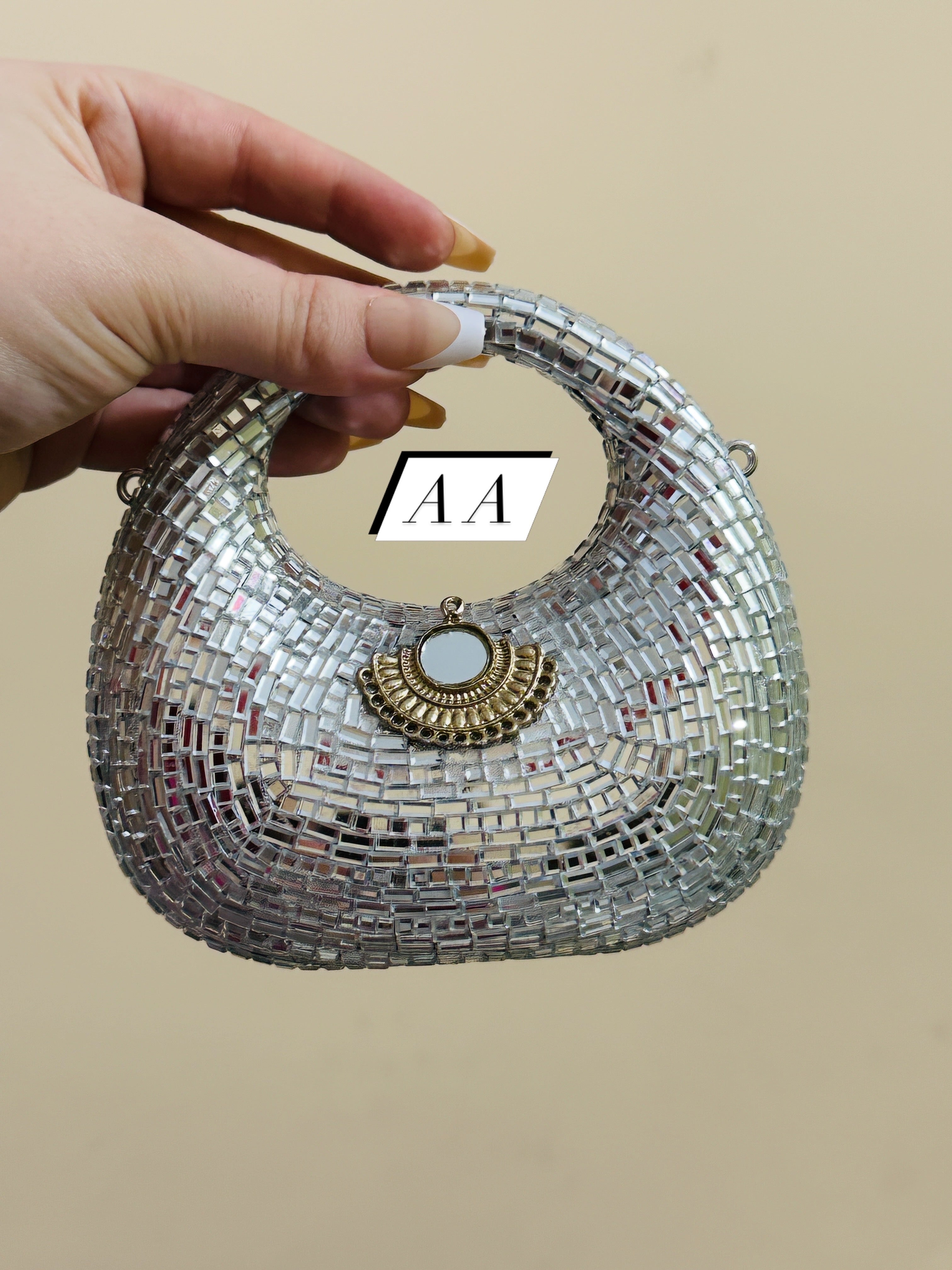 SILVER LUXE FANCY PURSE