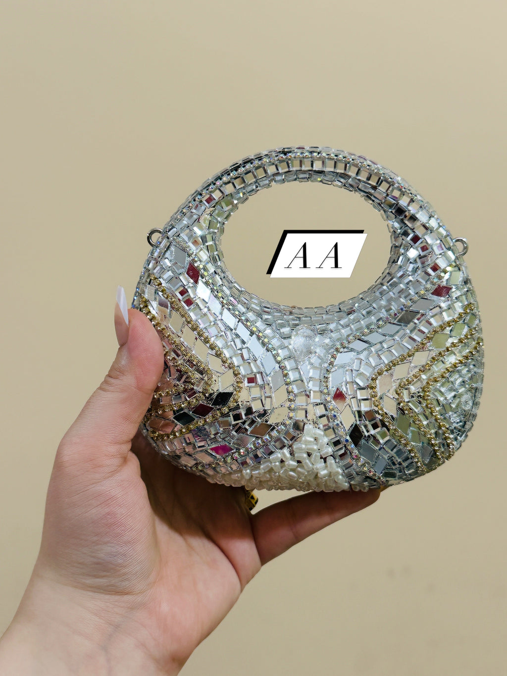 SILVER LUXE FANCY PURSE