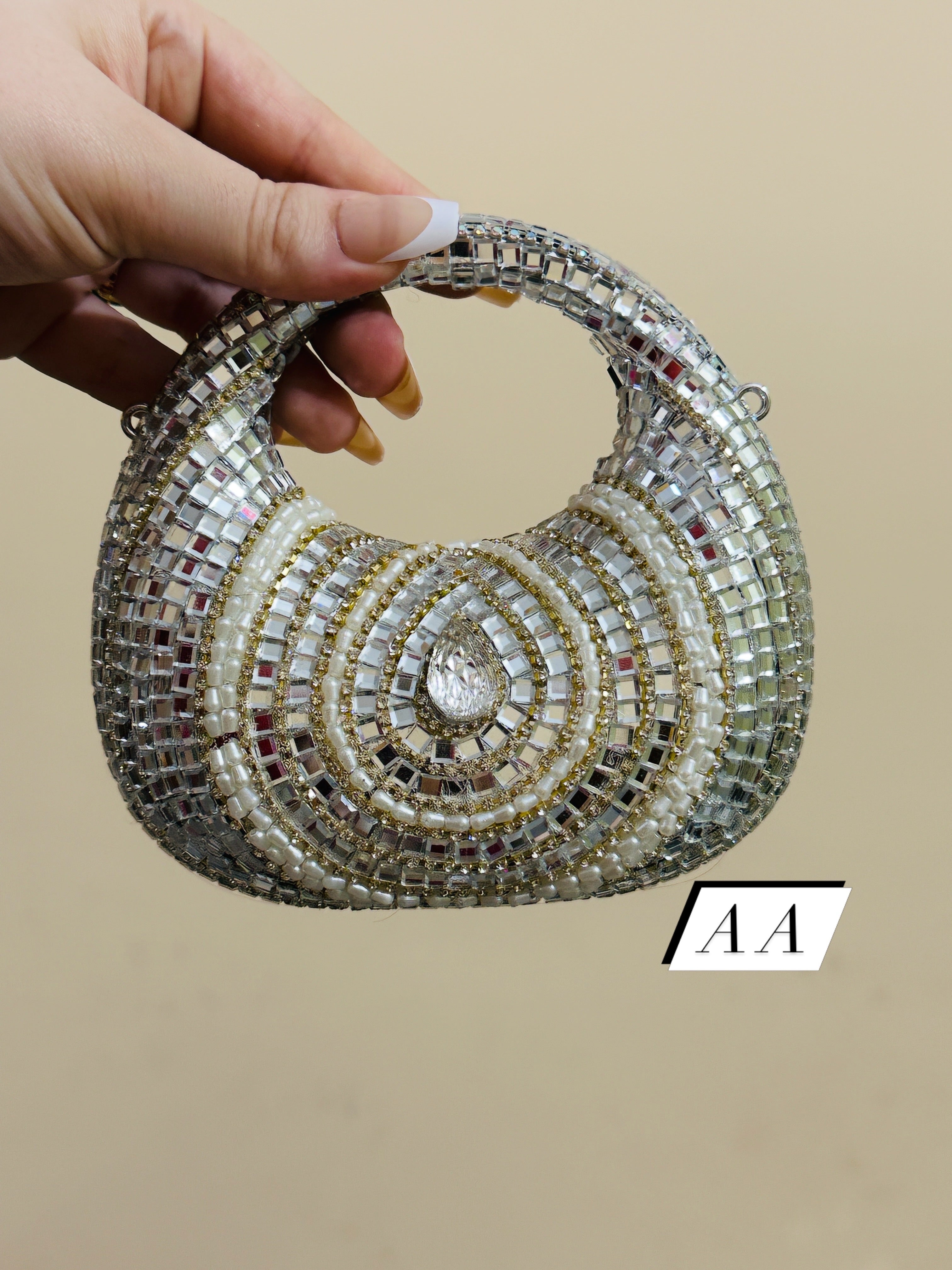 SILVER LUXE FANCY PURSE