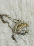 Mini Acrylic Shell Clutch-Silver
