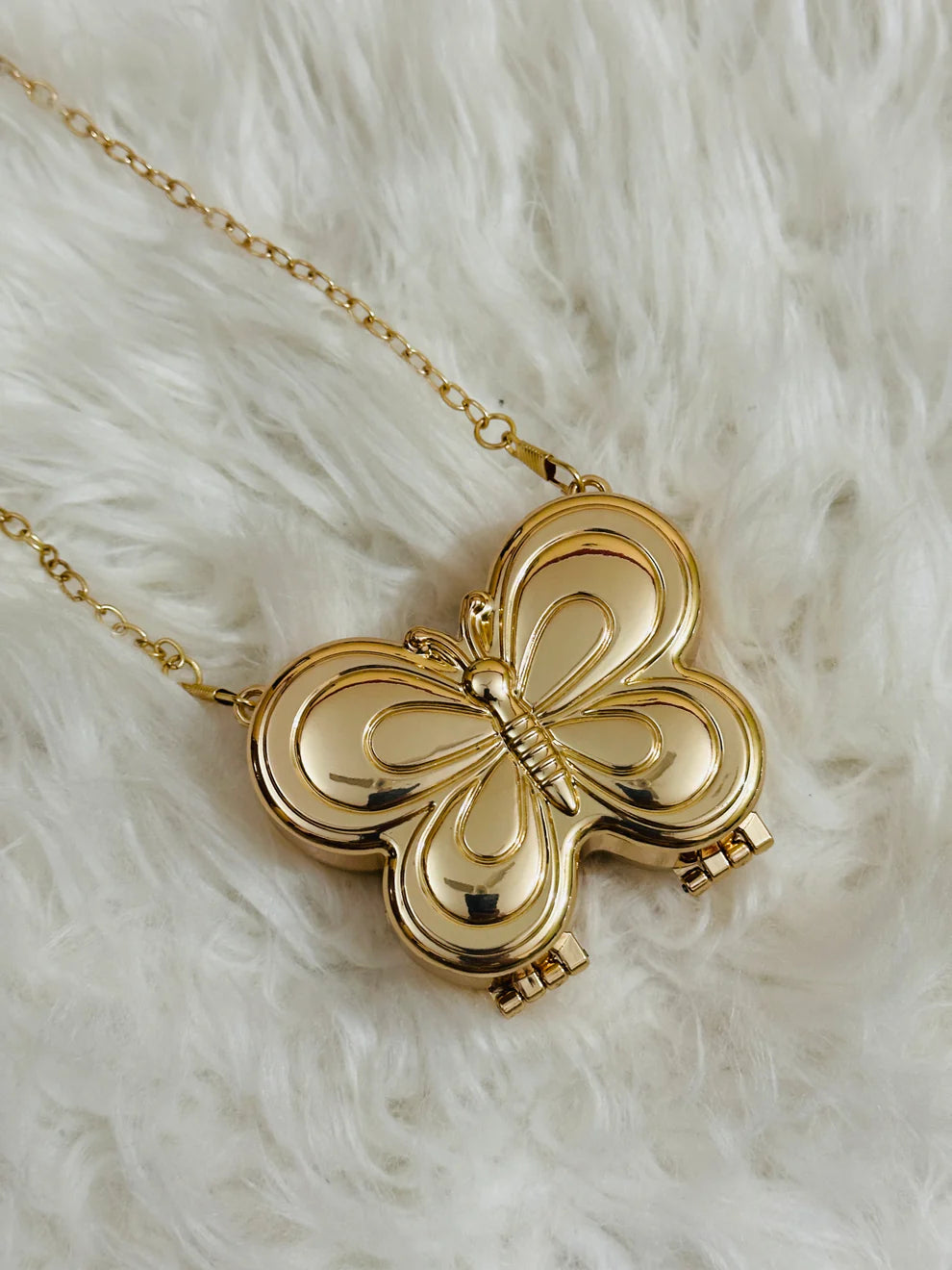 Mini Acrylic Butterfly Clutch-Golden