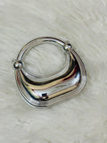 Mini Acrylic Moon Clutch-Silver
