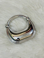 Mini Acrylic Moon Clutch-Silver