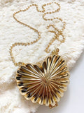 Mini Acrylic Heart Clutch-Golden