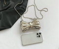 Mini Acrylic Bow Clutch-Silver